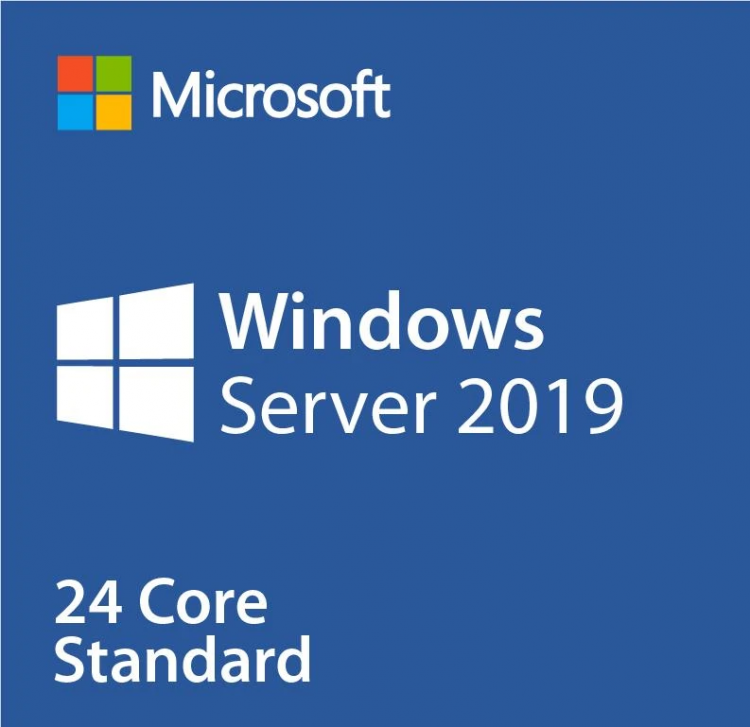 Windows Svr Std 2019 64Bit English 1pk DSP OEI DVD 24 Core